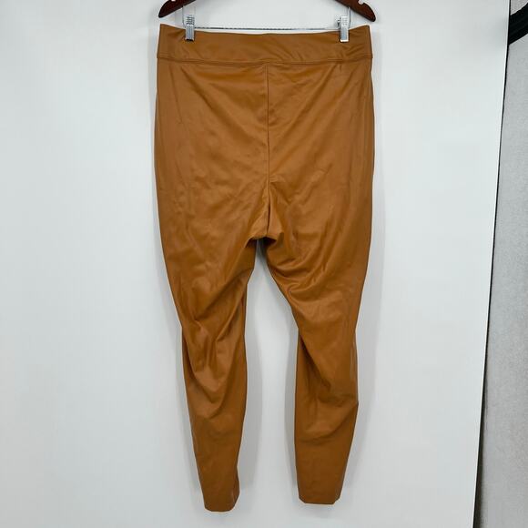 NEW Lane Bryant plus size pull on Faux Leather Leggings in Cathay spice Size 16 - Picture 7 of 9